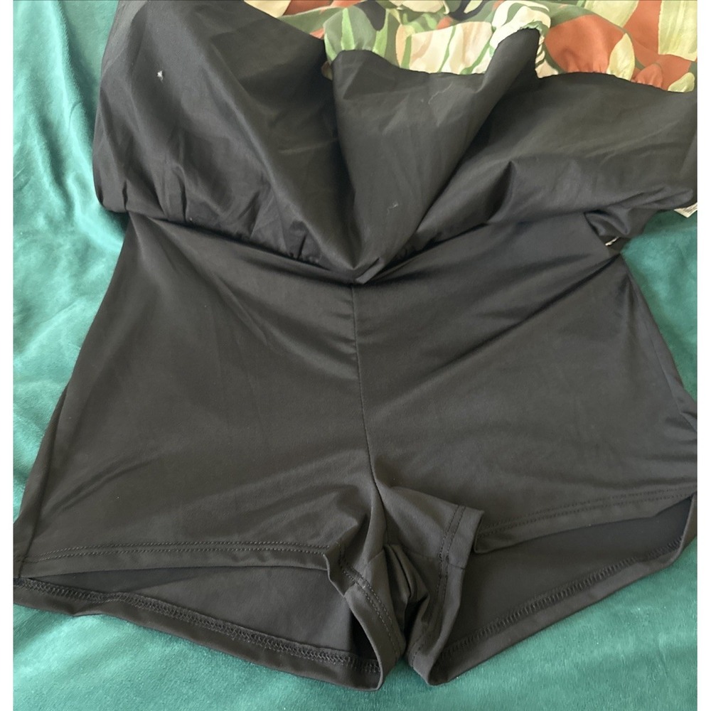 Show Me Your Mumu Sze Small Piper Halter Bubble Mini Skort Dress Carribean Palms - Picture 12 of 13
